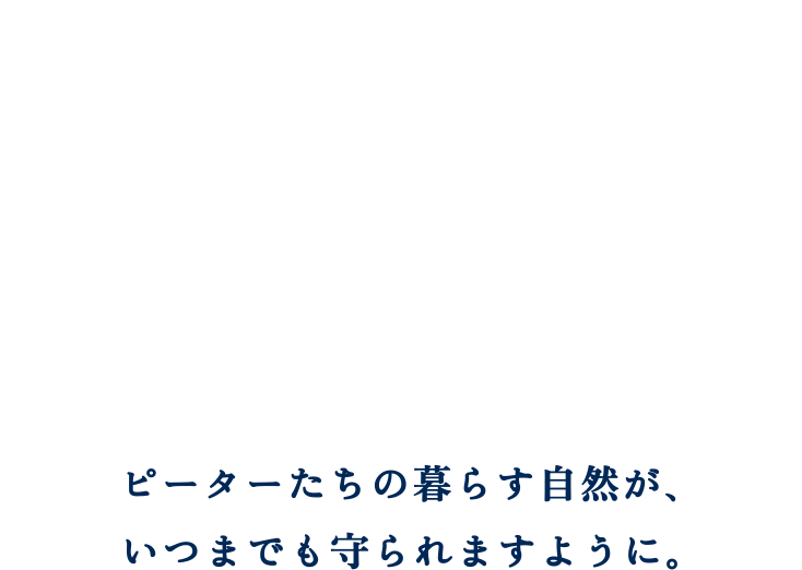 ピーターたちの暮らす自然が、いつまでも守られますように